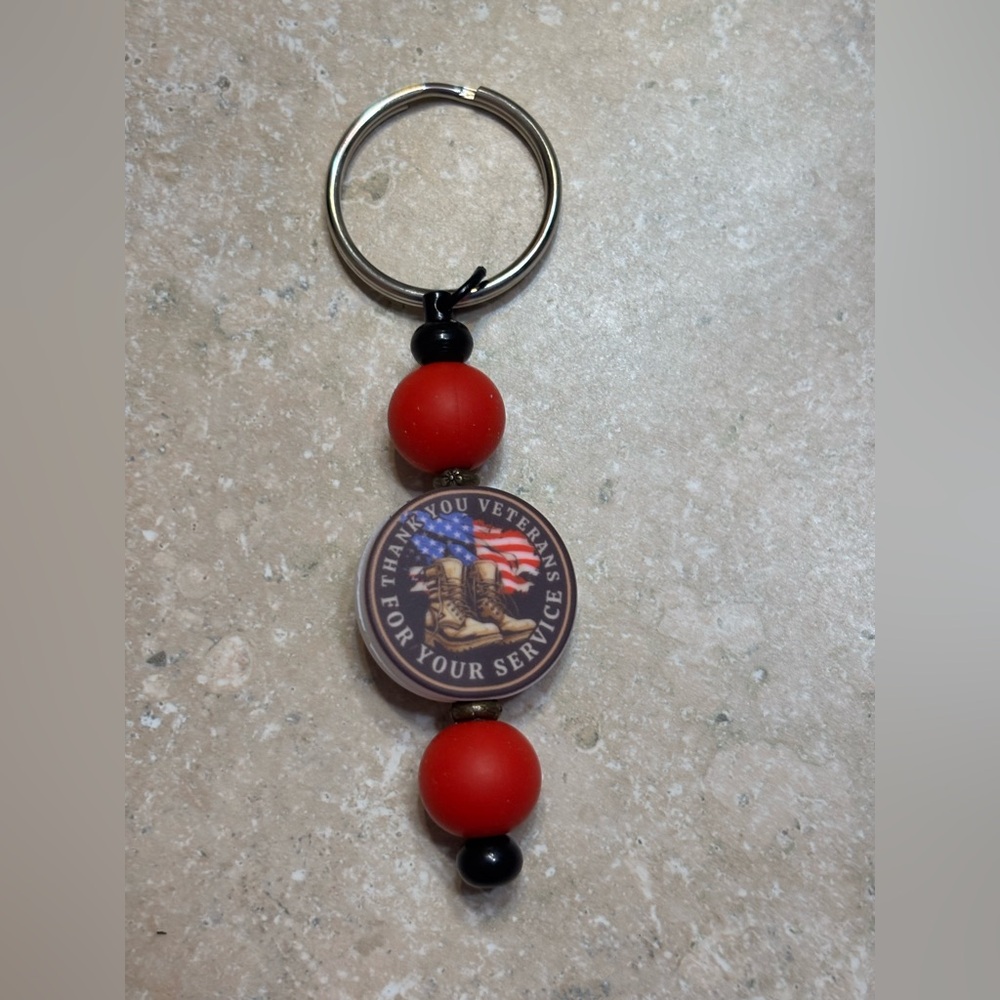 Veteran TY silicone keychain